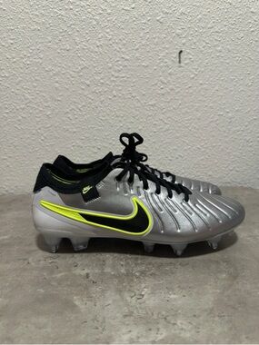 Nike Tiempo Legend 10 Elite Silver SG Pro AC P Anti Clog HF4375-002 Men Sz 8